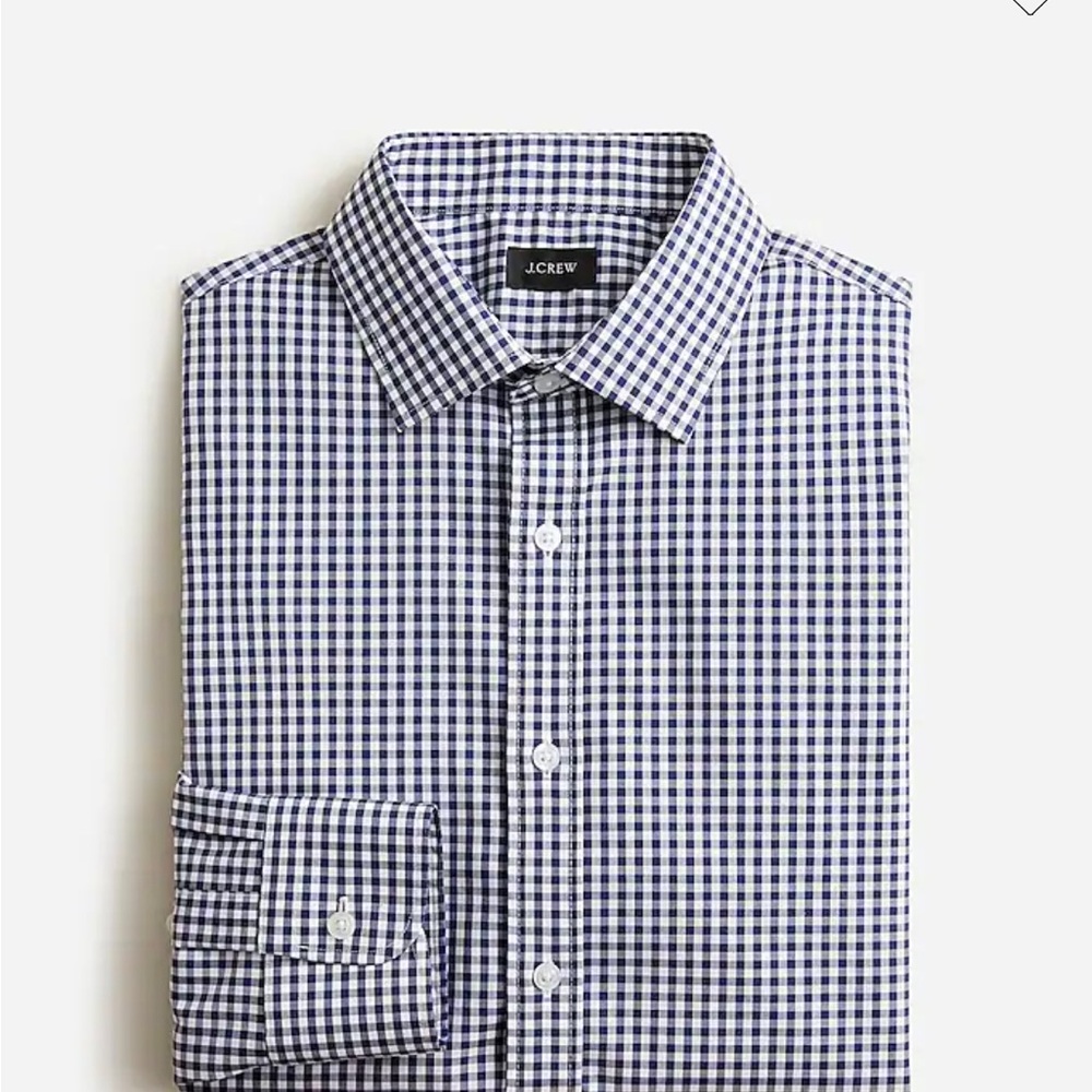 JCrew Slim Bowery wrinkle-free dress shirt with spread collar